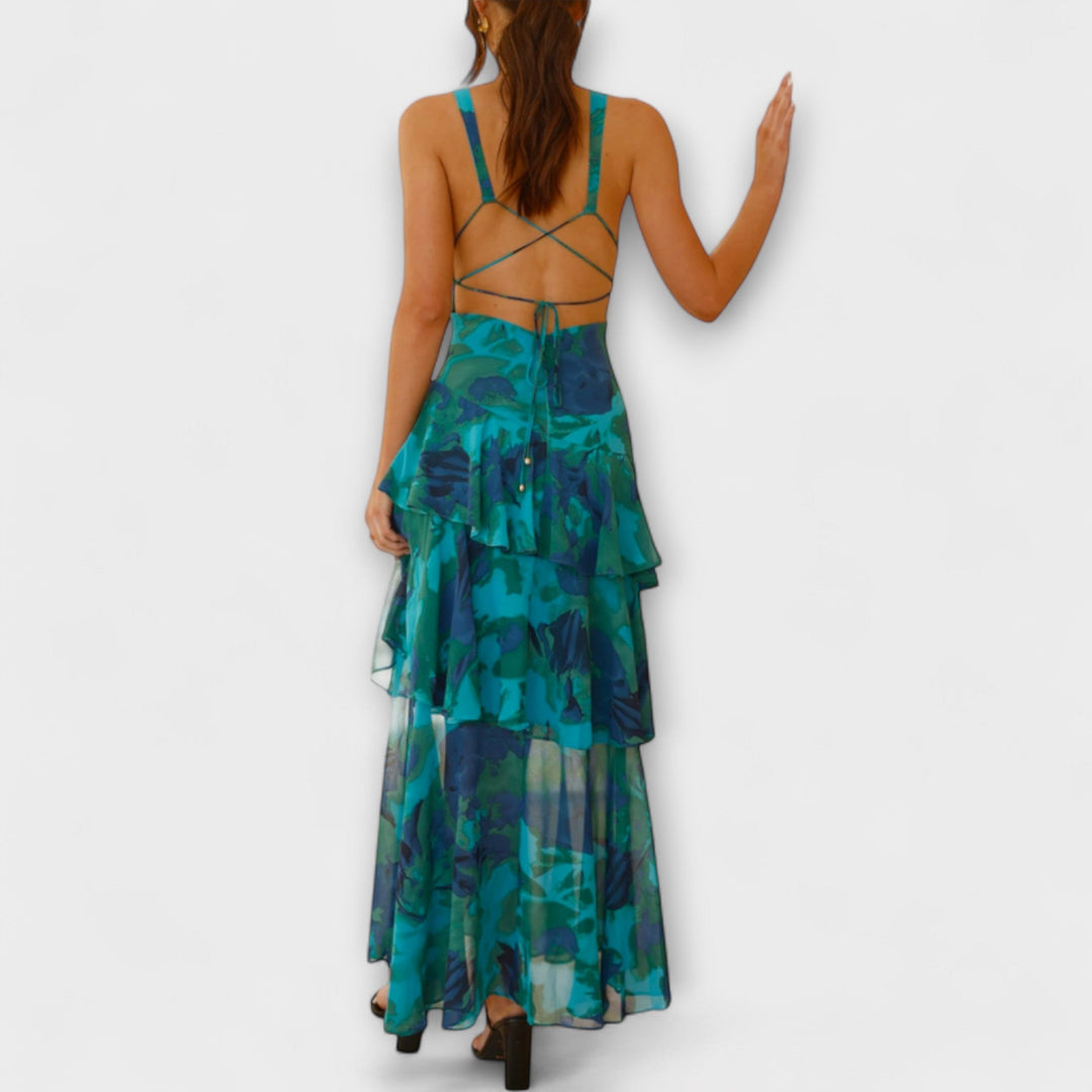 Marini | Abito in chiffon elegante da donna