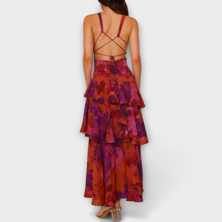 Marini | Abito in chiffon elegante da donna