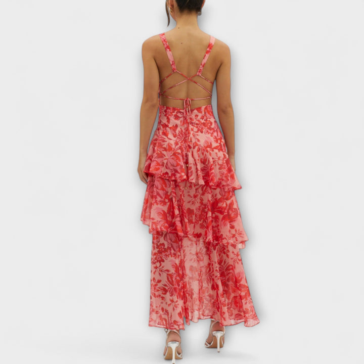 Marini | Abito in chiffon elegante da donna