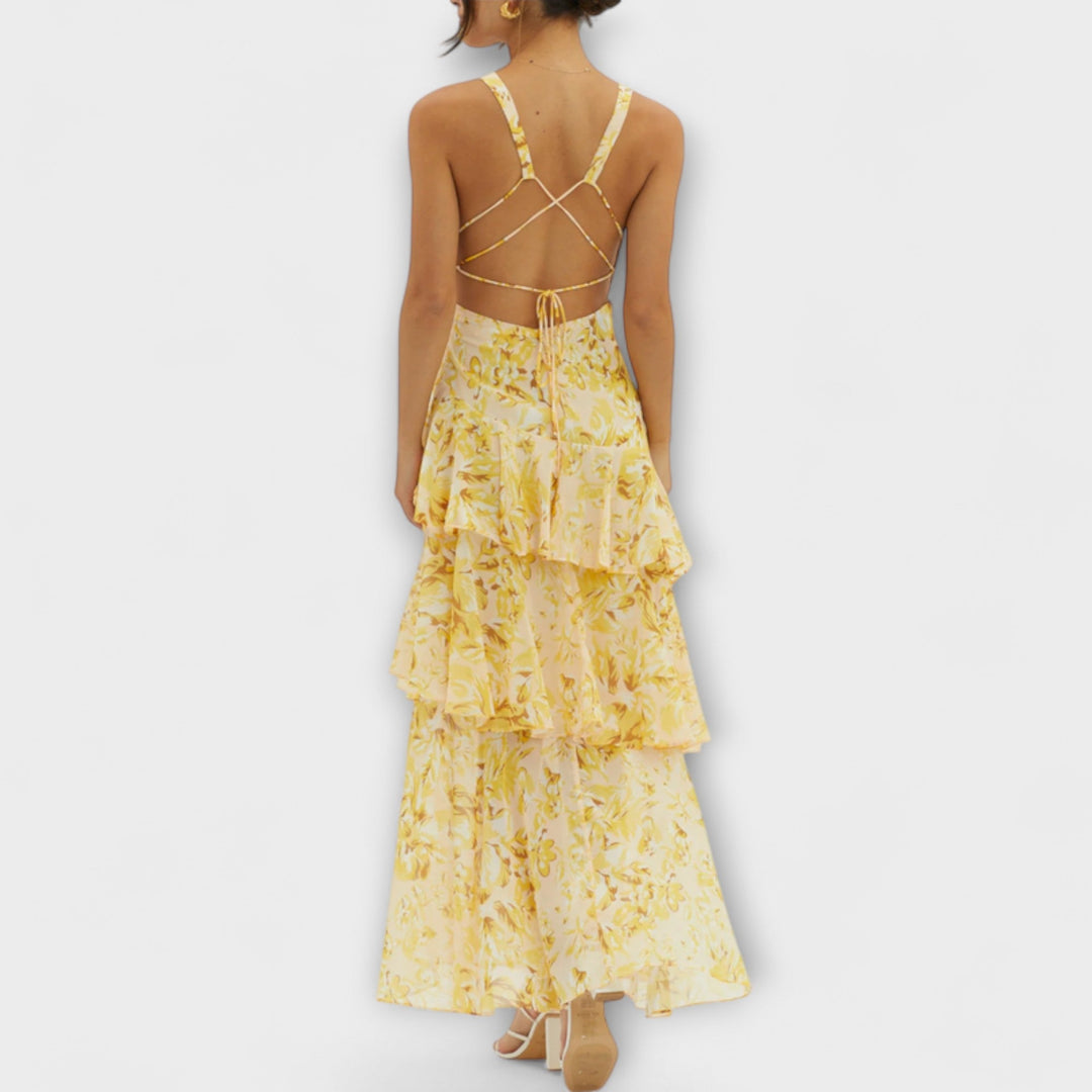 Marini | Abito in chiffon elegante da donna