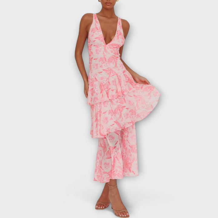 Marini | Abito in chiffon elegante da donna