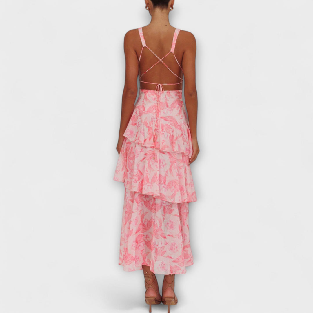 Marini | Abito in chiffon elegante da donna