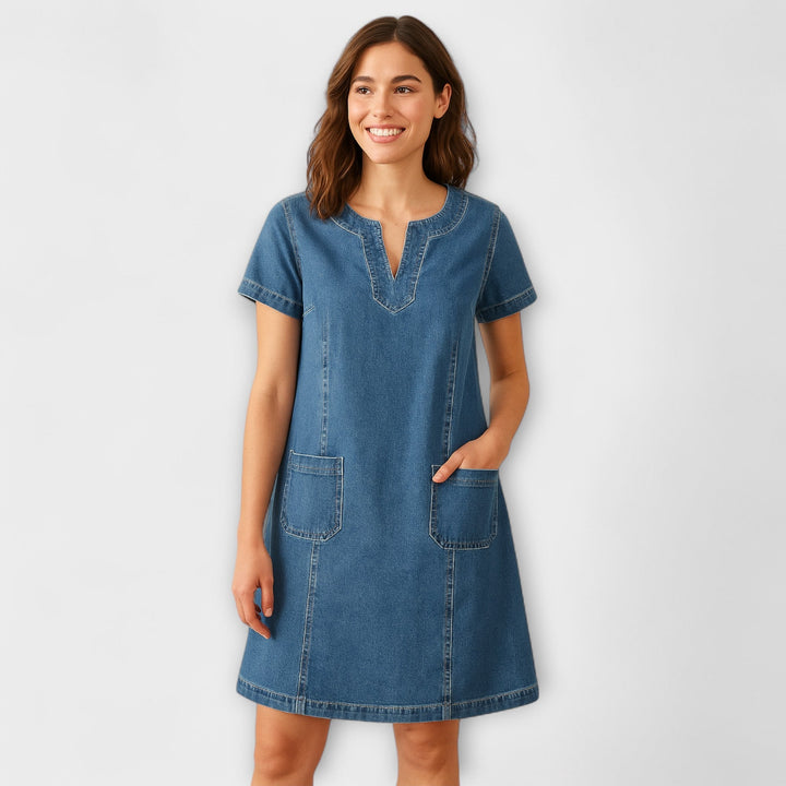 Marini | Abito in denim morbido elegante