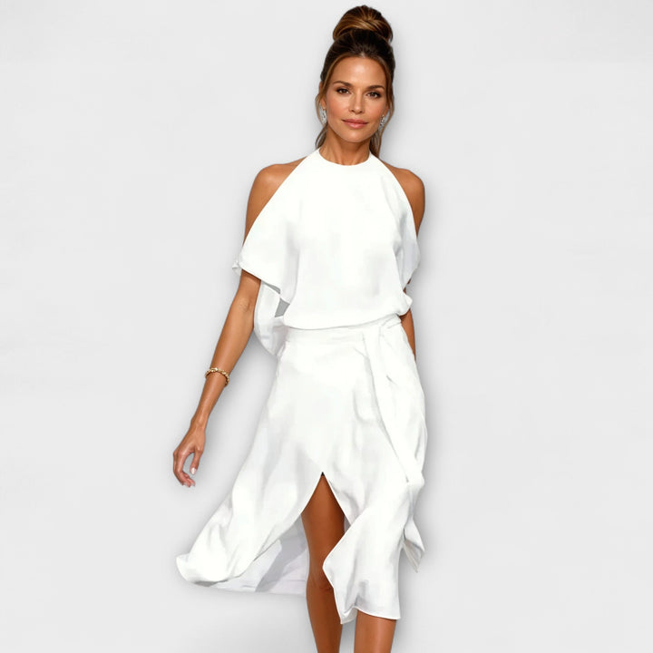 Marini | Abito elegante con scollatura chic
