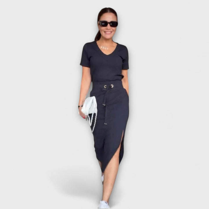Marini | Top elegante con scollatura a V