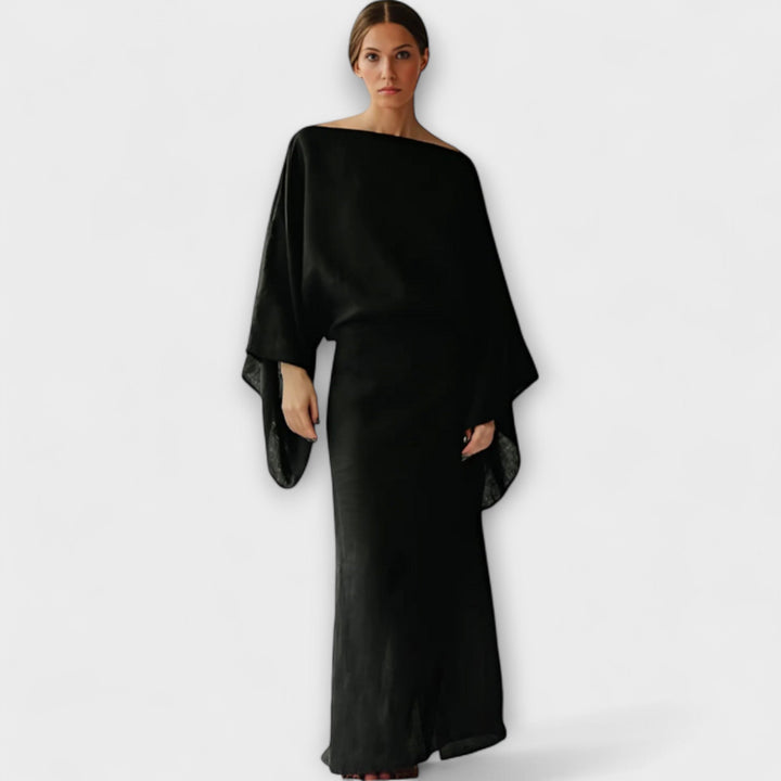 Marini | Raffinato abito kimono in lino