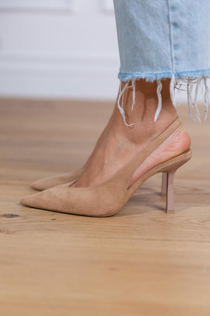 Marlena™ | Décolleté slingback nudi con tacco sottile