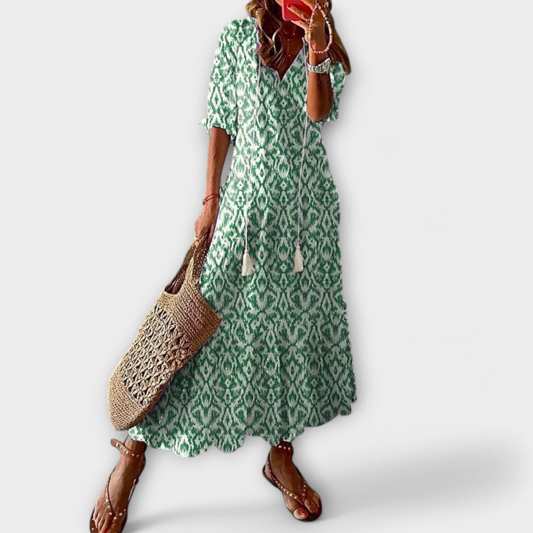 Marini | Vestito maxi bohemien da donna
