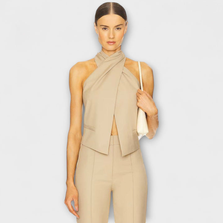 Marini | Abito con scollo incrociato elegante