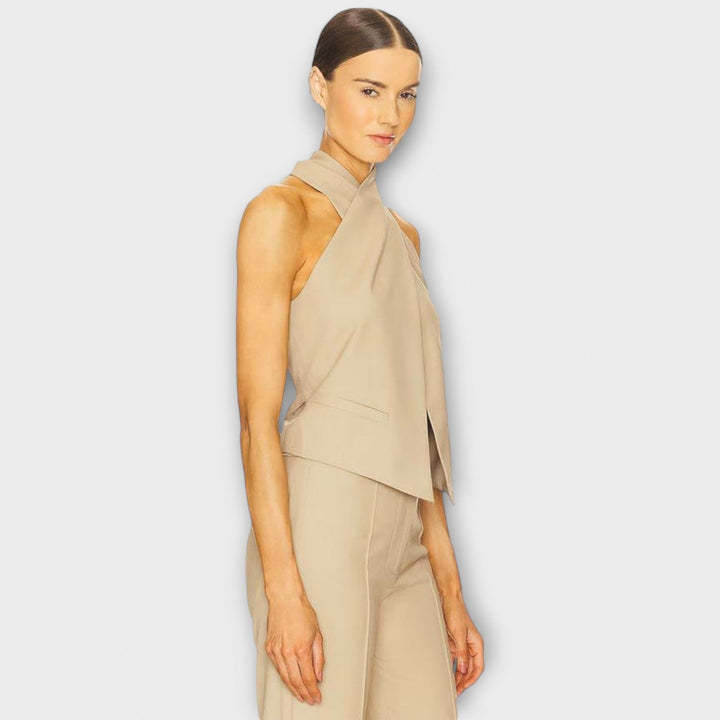 Marini | Abito con scollo incrociato elegante