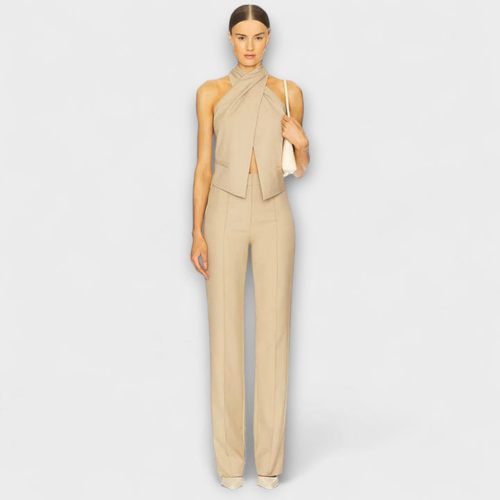 Marini | Abito con scollo incrociato elegante